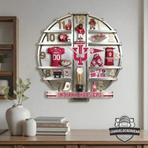 Indiana Hoosiers Decorative 3D Visual Effect Acrylic Wall Clock