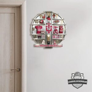 Indiana Hoosiers Decorative 3D Visual Effect Acrylic Wall Clock