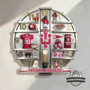 Indiana Hoosiers Decorative 3D Visual Effect Acrylic Wall Clock