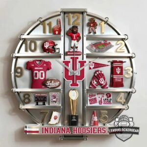 Indiana Hoosiers Decorative 3D Visual Effect Acrylic Wall Clock