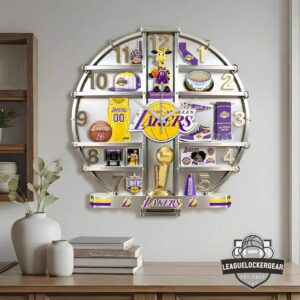 Los Angeles Lakers 3D Visual Effect Acrylic Wall Clock