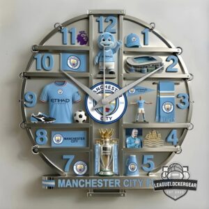 Manchester City 3D Visual Effect Acrylic Wall Clock