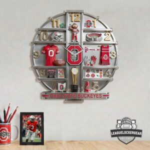 Ohio State Buckeyes 3D Visual Effect Acrylic Wall Clock