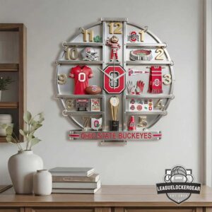 Ohio State Buckeyes 3D Visual Effect Acrylic Wall Clock