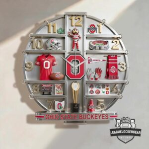 Ohio State Buckeyes 3D Visual Effect Acrylic Wall Clock