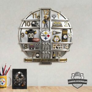 Pittsburgh Steelers Six-Time Super Bowl Champions Collectible Wall Clock
