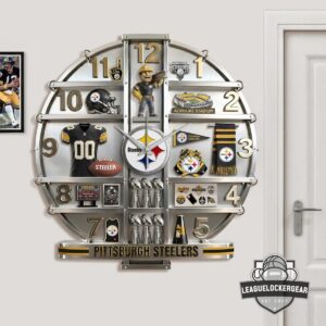 Pittsburgh Steelers Six-Time Super Bowl Champions Collectible Wall Clock