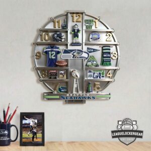Seattle Seahawks 3D Visual Effect Acrylic Wall Clock
