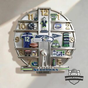 Seattle Seahawks 3D Visual Effect Acrylic Wall Clock