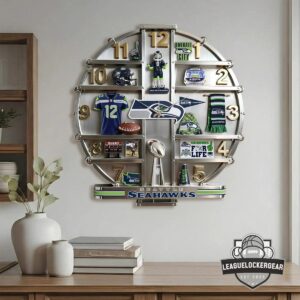 Seattle Seahawks 3D Visual Effect Acrylic Wall Clock