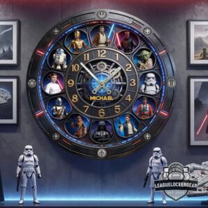 Star Wars Personalized Name Characters Wall Clock