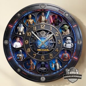 Star Wars Personalized Name Characters Wall Clock