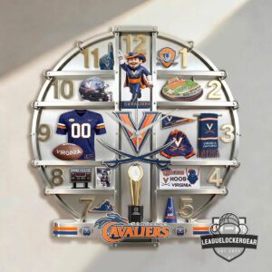 Virginia Cavaliers 3D Visual Effect Acrylic Wall Clock