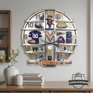 Virginia Cavaliers 3D Visual Effect Acrylic Wall Clock