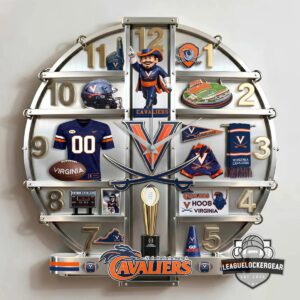 Virginia Cavaliers 3D Visual Effect Acrylic Wall Clock