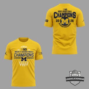 Michigan Wolverines 2026 Big Ten Men's Basketball Champions T-Shirt