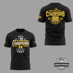 Michigan Wolverines 2026 Big Ten Men's Basketball Champions T-Shirt