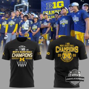 Michigan Wolverines 2026 Big Ten Men's Basketball Champions T-Shirt
