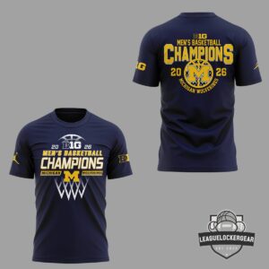 Michigan Wolverines 2026 Big Ten Men's Basketball Champions T-Shirt