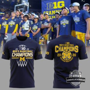 Michigan Wolverines 2026 Big Ten Men's Basketball Champions T-Shirt