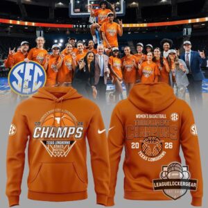 Texas Longhorns 2026 SEC Women's Basketball Tournament Champions Hoodie