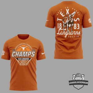 Texas Longhorns 2026 Women's Basketball Tournament Champs T-Shirt