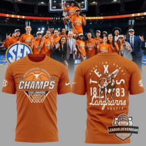 Texas Longhorns 2026 Women's Basketball Tournament Champs T-Shirt