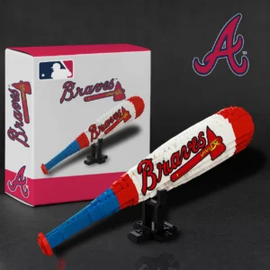 Atlanta Braves Baseball Bat Building Block Set