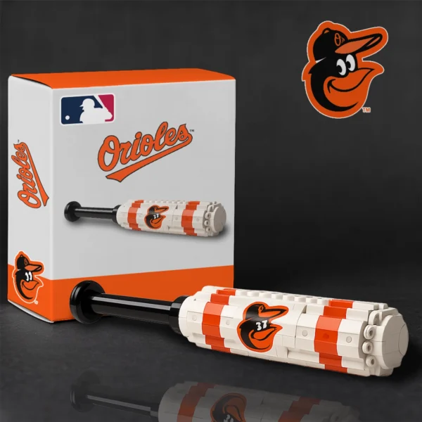 Building Block Bat Baltimore Orioles Baseball Bat Building Blocks Set - LeagueLockerGear