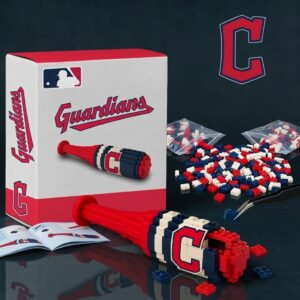 Cleveland Guardians Baseball Bat Building Block Set