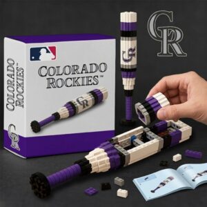 Colorado Rockies Baseball Bat Building Blocks Set