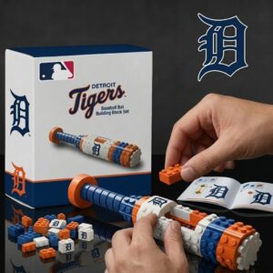 Detroit Tigers Baseball Bat Building Blocks Set