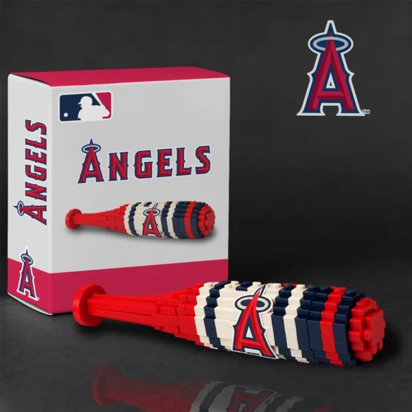 Los Angeles Angels Baseball Bat Building Blocks Set - LeagueLockerGear