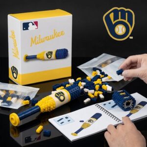 Milwaukee Brewers Baseball Bat Building Block Set