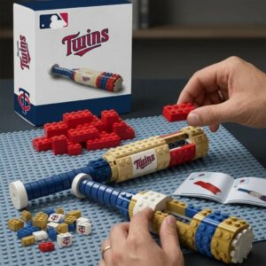 Minnesota Twins Baseball Bat Building Blocks Set
