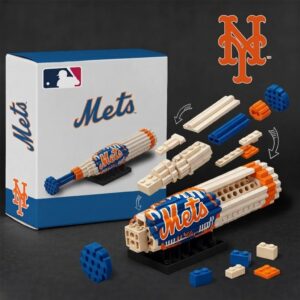New York Mets Baseball Bat Building Blocks Set