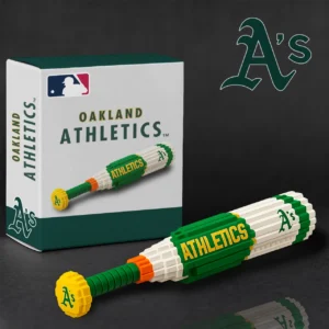 Oakland Athletics Baseball Bat Building Blocks Set