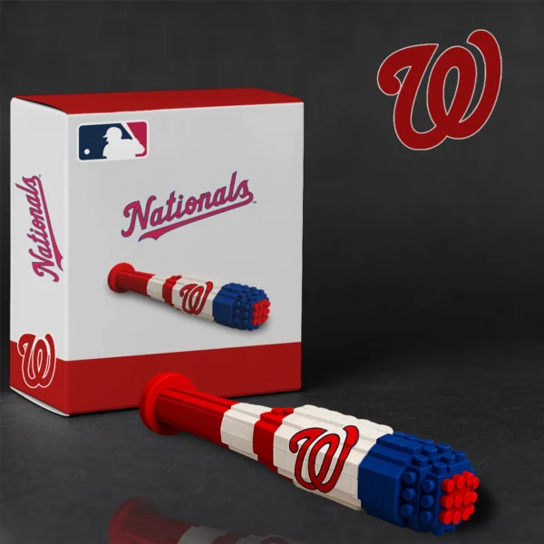 Building Block Bat Washington Nationals Baseball Bat Building Blocks Set - LeagueLockerGear