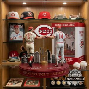 Cincinnati Reds Legends Bench & Rose Figurine Acrylic Plaque