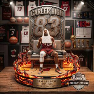 Bam Adebayo Career High 83 Points Acrylic Plaque