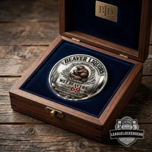 Beaver Liquors Serving Wet Beavers Since 69 Challenge Coin
