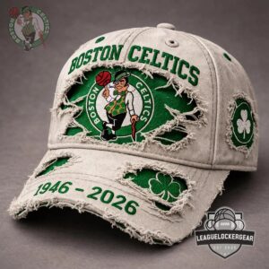 Boston Celtics 80th Anniversary 1946-2026 Distressed Hat