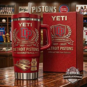 Detroit Pistons 90th Anniversary 1937-2027 YETI Tumbler