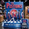 Detroit Pistons Thank You For The Memories Acrylic Plaque