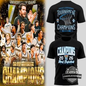 Idaho Vandals Big Sky Conference Men's Basketball Tournament Champions 2026 T-Shirt