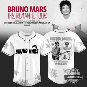 Bruno Mars The Romantic Tour Baseball Jersey