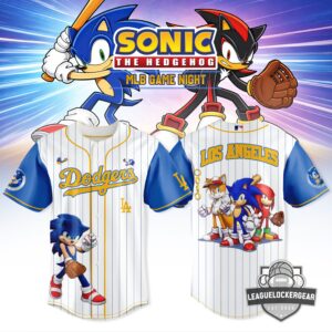 Los Angeles Dodgers Sonic The Hedgehog MLB Game Night Baseball Jersey