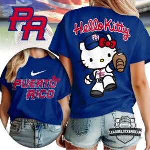 Hello Kitty Puerto Rico Baseball T-Shirt