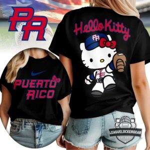 Hello Kitty Puerto Rico Baseball T-Shirt