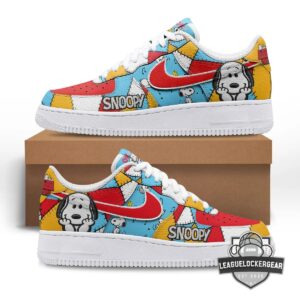 Snoopy Cartoon Patchwork Nike Air Force 1